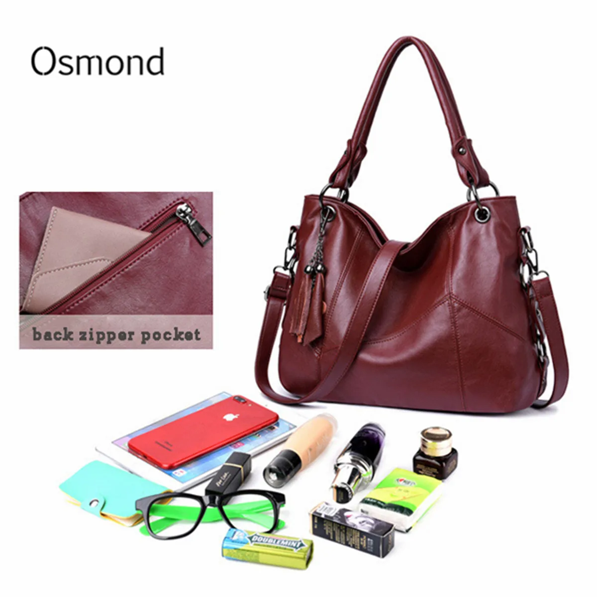 

Osmond Women Tote Bag Genuine Leather Casual Hand Bags Large Capacity Woman Brand Shoulder Bag Ladies Shopping Bags 2019