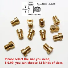 12 main jet 9 99 free shipping Keihin carburetor CVK PE PZ main injectors Nozzle