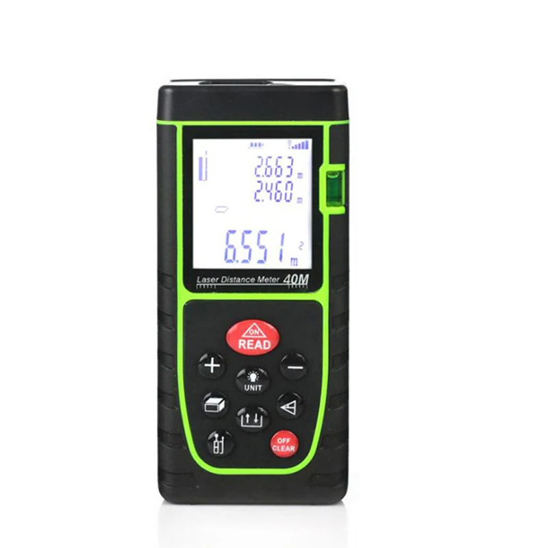 

60M Digital Laser Distance Meter Laser Rangefinder Optical Tape Range Finder Diastimeter building Measure Roulette Atorch