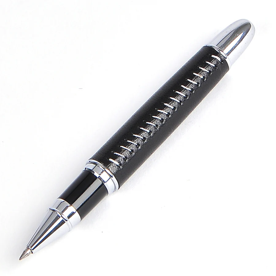 High Quality Duke Silver Clip Rollerball Pen Medium Refill Silver black