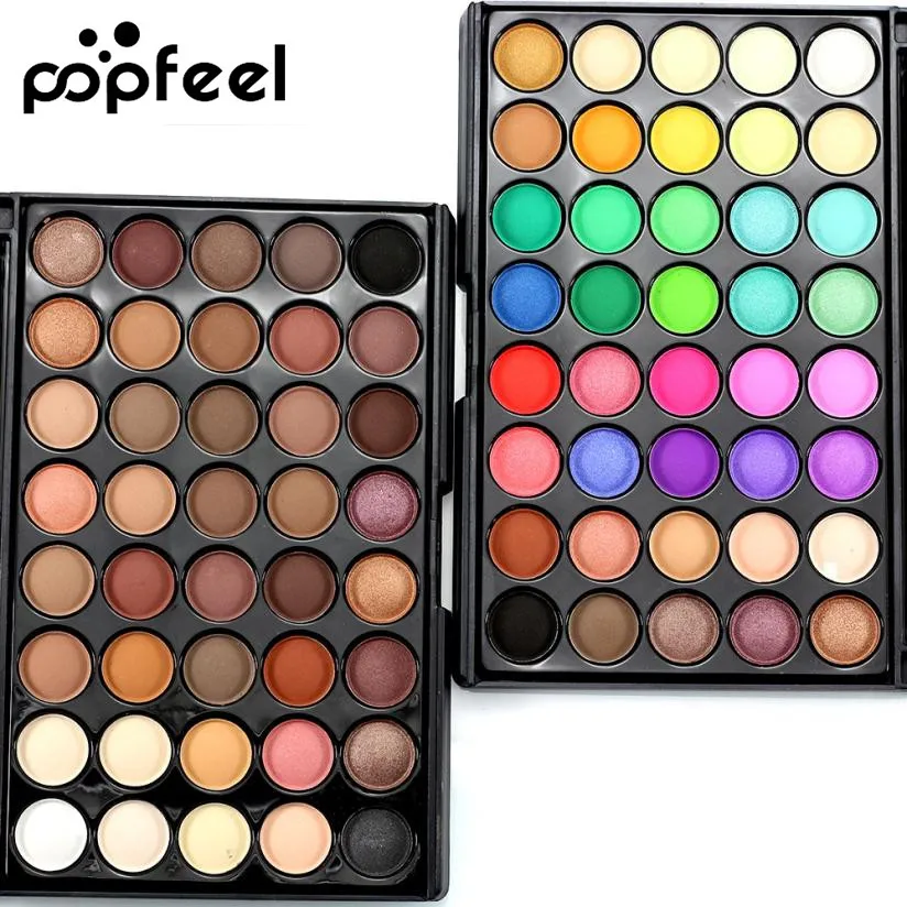 

POPFEEL 2018 40 Colors Cosmetic Powder Eyeshadow Palette Makeup Long lasting Waterproof Shimmer Eye shadow Dropshipping
