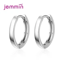 New Breif Small Hoop Earrings 925 Sterling Silver Black White Color Circle Hoop Earring For Women Ear Bijoux Earrings Oorbellen cuff antique silver color circle hoop earrings