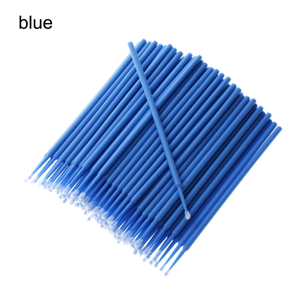 100 шт., автомобильная кисть для краски, аппликатор для автомобилей, палочка, сенсорная цветная ручка для краски, одноразовая стоматология, маленькие инструменты для обслуживания - Цвет: Blue