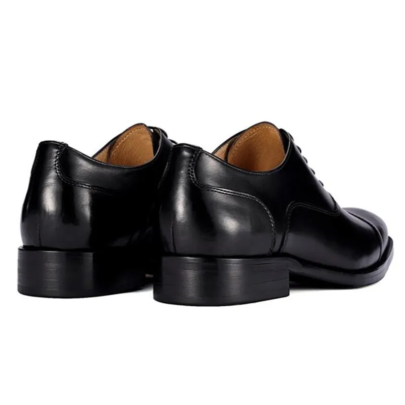 New Make Men Taller Handmade Cow Leather Elevator Oxford Formal Dress Shoes Height Increasing 6CM For Wedding Party