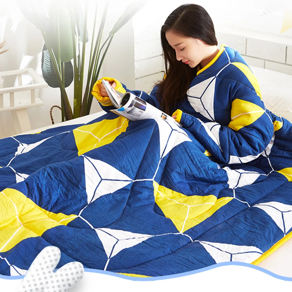Hot Lazy Winter Quilt With Sleeves Very Comfortable Thickened Washed
