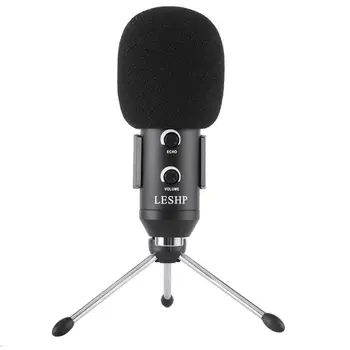 

Black Volume Reverberation Condenser Network K Song Dedicated Microphone for Personal Studio Chat Rooms Radio Stations