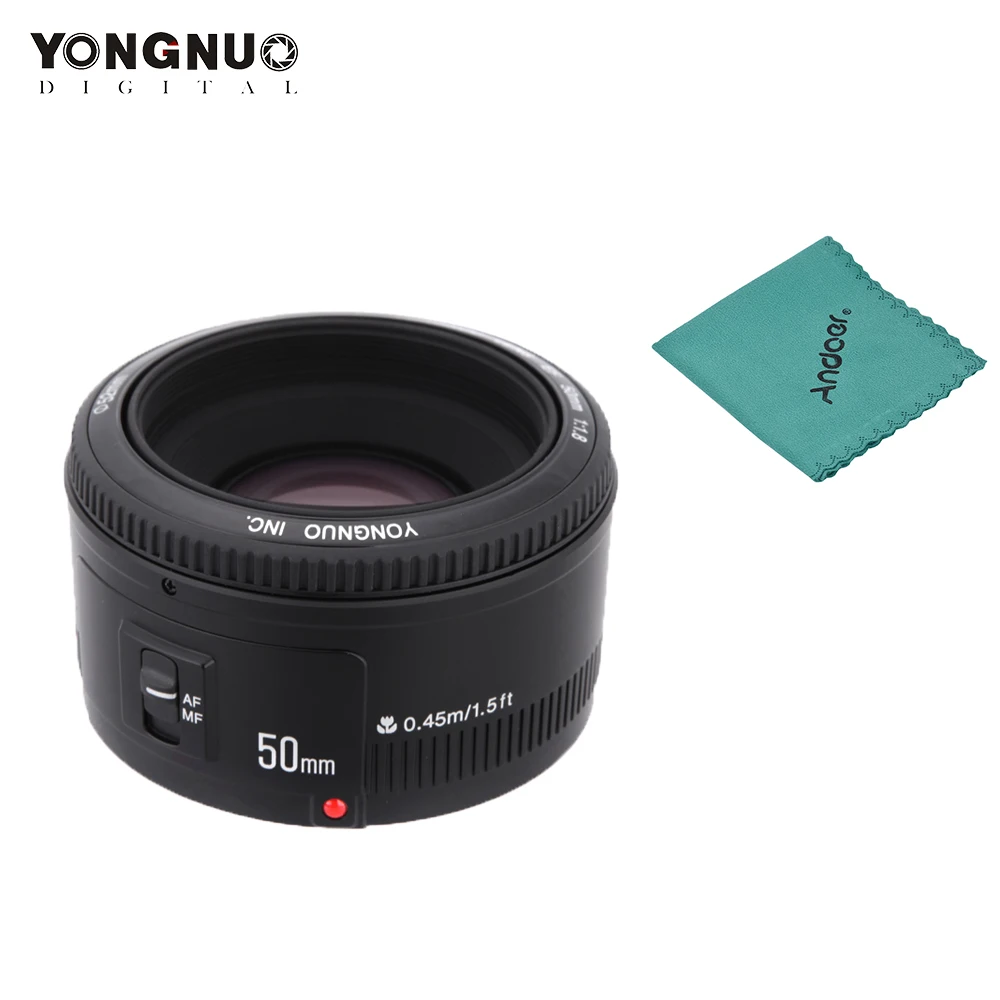 YONGNUO YN50mm объектив с фиксированным фокусом EF 50 мм F1.8 AF/объектив MF с большой апертурой Автофокус Объектив для Canon EOS 60D 70D 700D DSLR камера