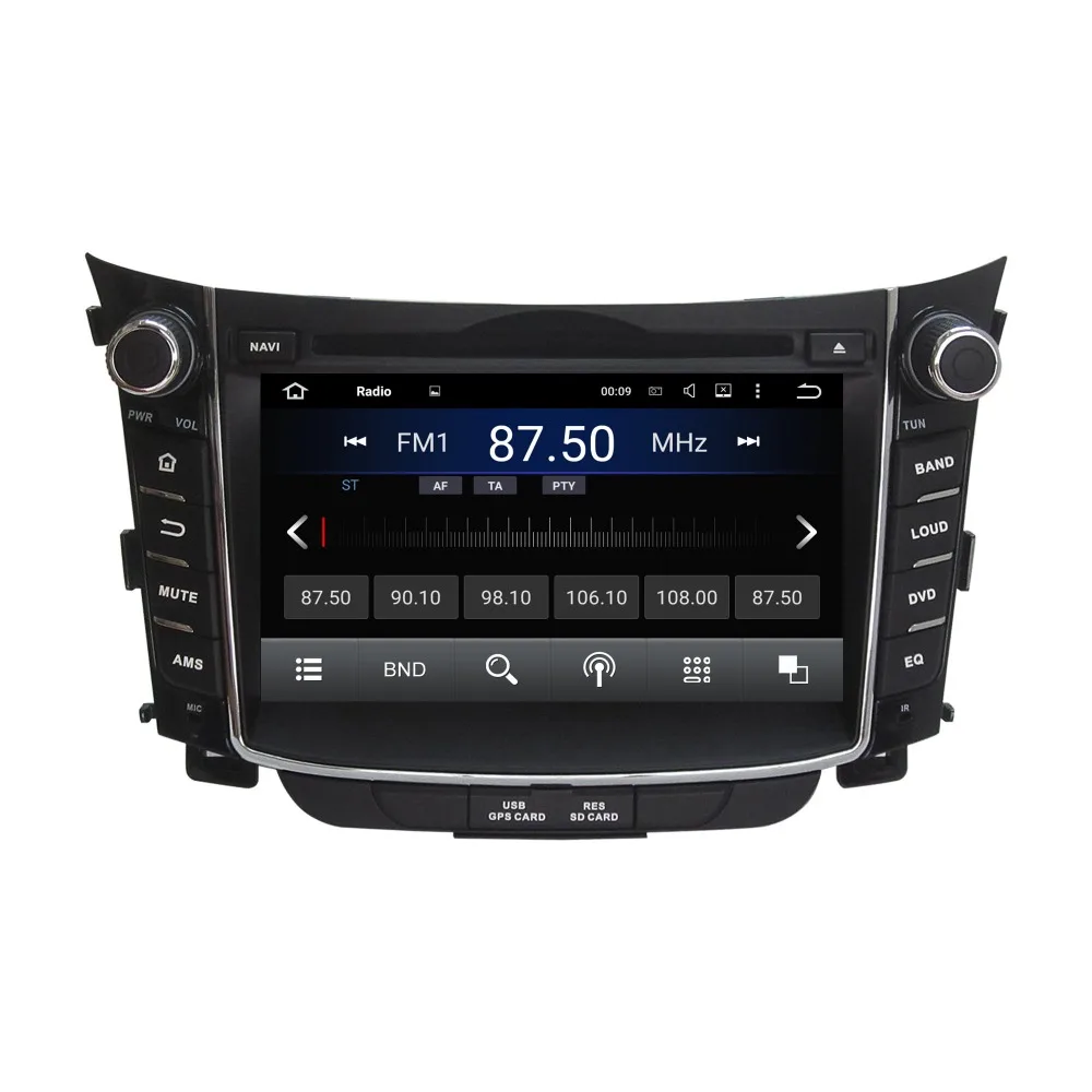 Best KLYDE 7" 2 Din Android 8.1 Car Radio For Hyundai I30 2011-2014 Car Audio Multimedia Player Car Stereo Mirror Link DVD Steering 2