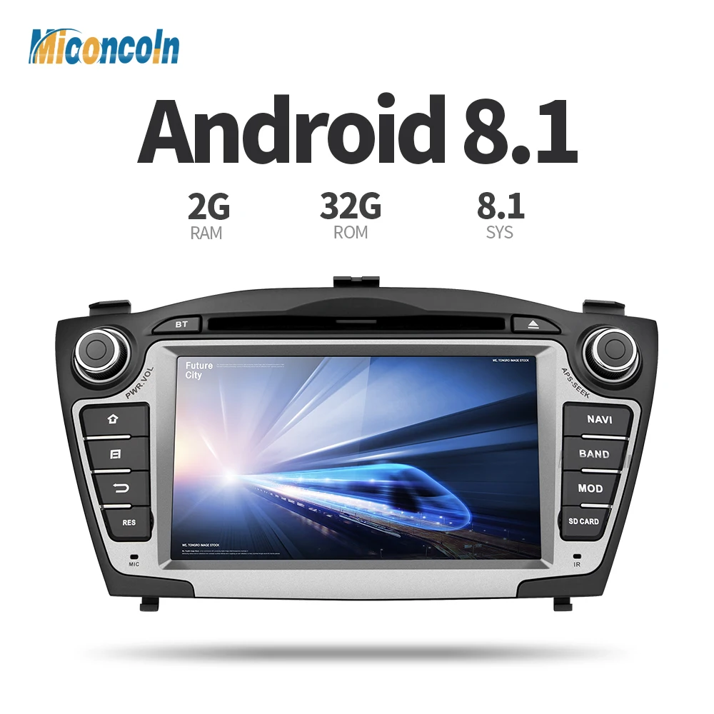 ZIX357060 Android 8 1 2G + 32G для hyundai IX35 Tucson 2011 2012 2013 gps навигации Автомобильный dvd-плеер с