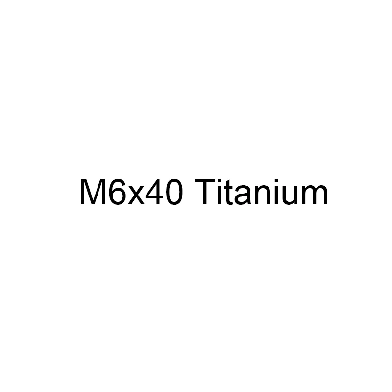M6x40 Titanium Риск 1 шт. M6* 30/35/40/50 мм Титан велосипед болт для гарнитуры велосипедный вынос руля Топ Кепки винт для MTB дорожный велосипед M6x30mm M6x35 M6x40 M6x50 - Цвет: M6x40 Titanium