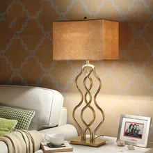 Нержавеющая сталь Настольная лампа с абажуром ткани прикроватные настольные лампы lamparas де меса книга лампы деко Luminaria Чтение Освещение