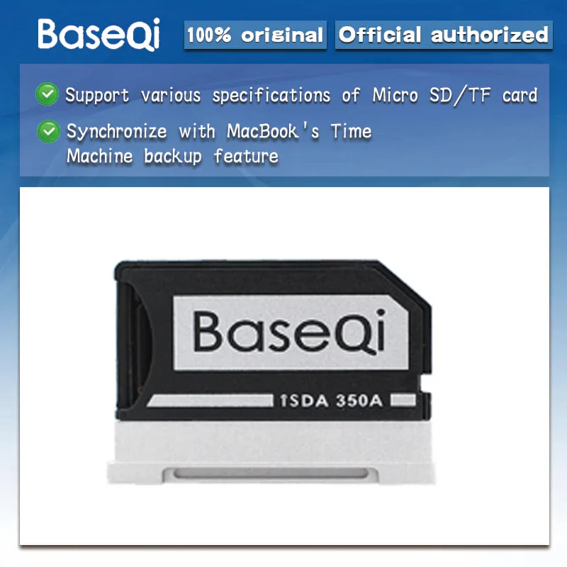 

100% Original BaseQi NinjaDrive Aluminum MicroSD TF Card Adapter For Microsoft Surface Book 13"/15"