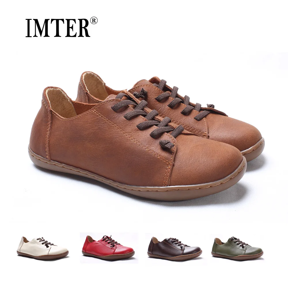 (35 42)Women Shoes Flat 100% Authentic Leather Plain toe