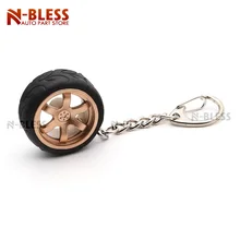 1 шт., пластиковый резиновый брелок для ключей, креативный автомобильный тюнинговый обод, брелок для ключей, авто турбо брелок JDM, круглые диски, брелок