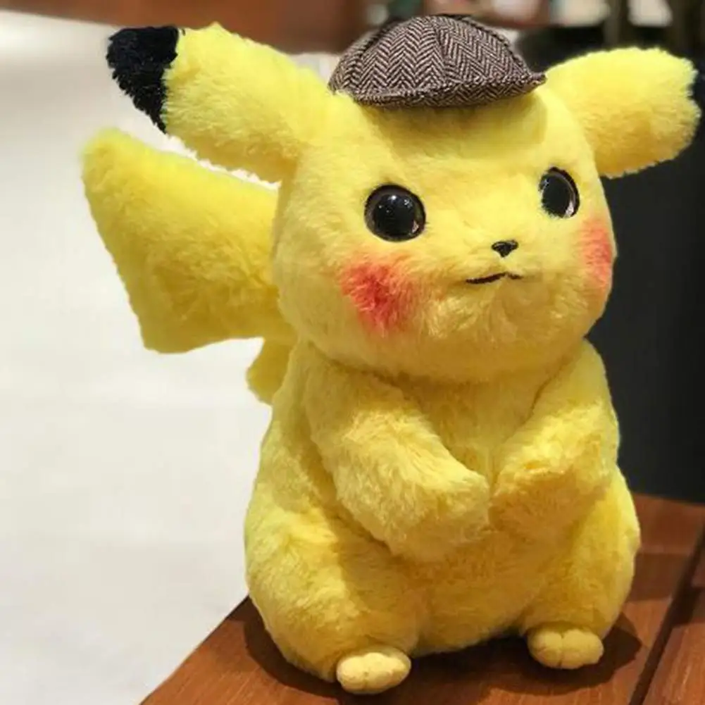 

2019 Detective Pikachu Moivie Plush Cute Soft Stuffed Toys 25CM
