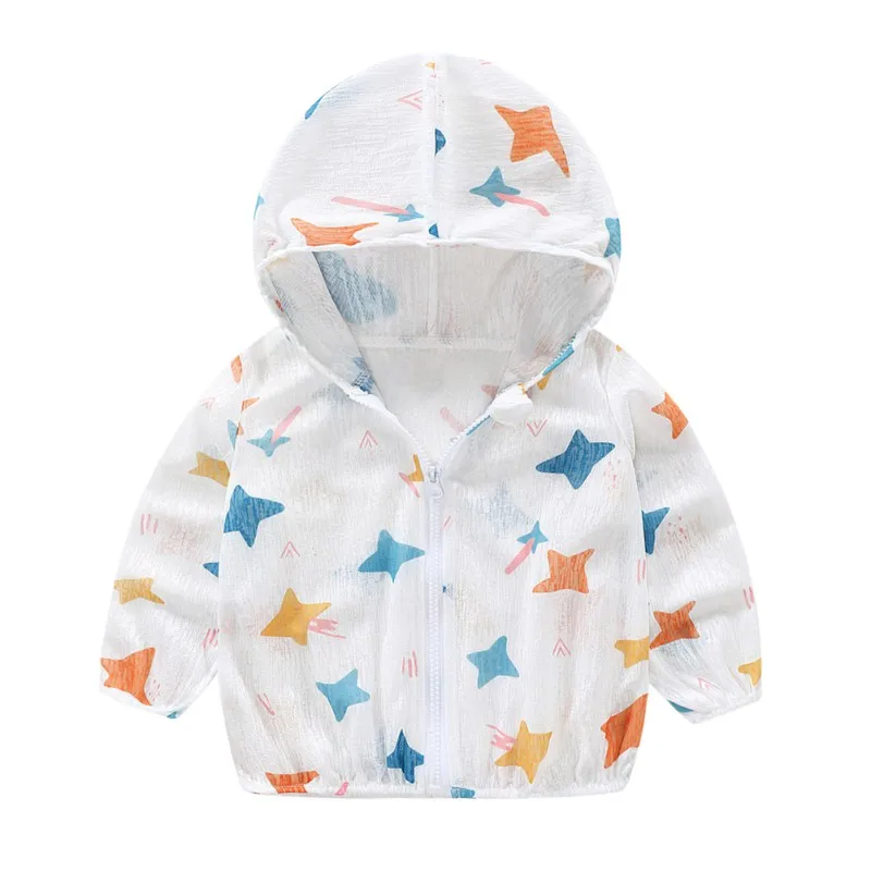 Baby boy girl sun protection clothing summer new floral light breathable coat sun protection