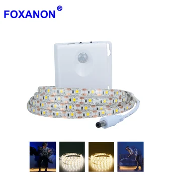 

Foxanon RGB LED Strip Light PIR Motion Sensor DC 5V USB Led Strips 2835 Bed Night Light Wardrobe Cabinet Lamp Tape TV Backlight