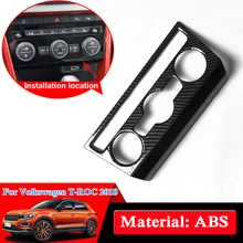 Автомобильный Стайлинг ABS для Volkswagen VW T-ROC Центральная панель управления крышка блестки внутренние аксессуары украшения автомобильные наклейки