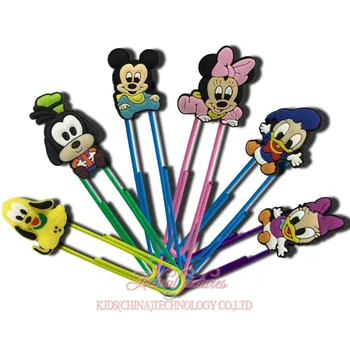 

6pcs/set Hot Cartoon Mic key PVC Paper Clips Holder,Cartoon Bookmarks,Party Gifts Office School Supplies,Magazine Label Reading