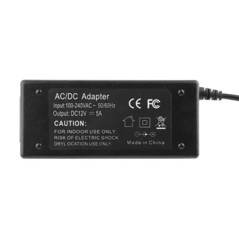 5A DC светодиодный Мощность адаптер ЕС Plug 110 В 220 В до 12 В Зарядное устройство конвертер для Светодиодные ленты Light 5050 3528 гнездо DC Мощность адаптер