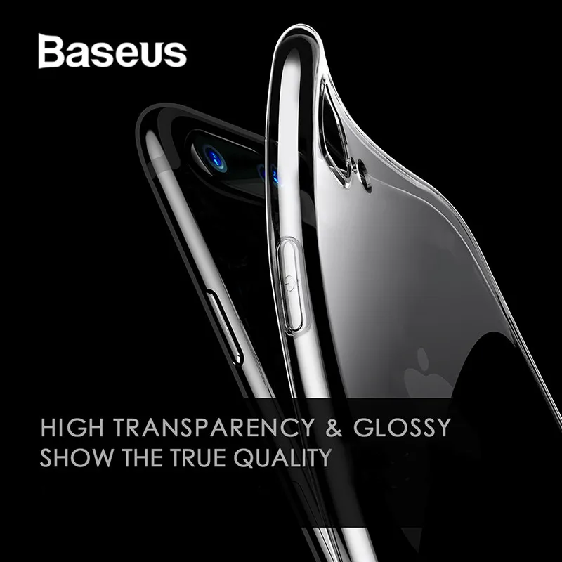 Baseus عالية شفافة حقيبة لهاتف أي فون 7 8 زائد لينة سيليكون TPU حقيبة لهاتف أي فون 7 7 زائد رقيقة جدا حقيبة لهاتف أي فون 8 8 زائد