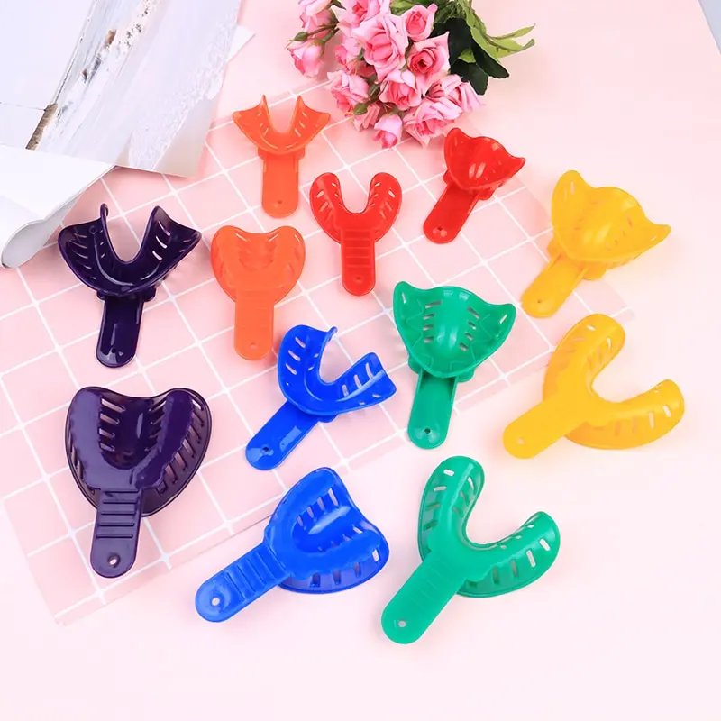 2Pcs Color Plastic Autoclavable Adult And Kid Dental Impression Tray For Alginate Material High Quality | Красота и здоровье