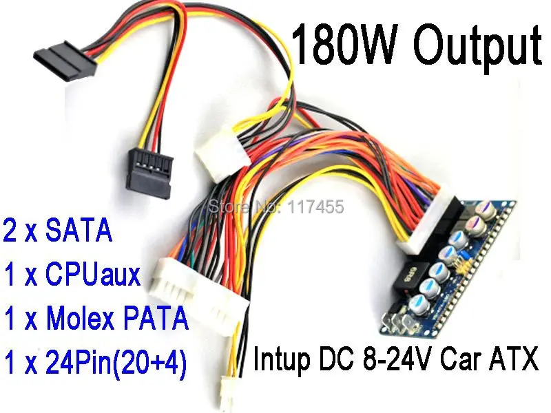DC 8 24V 24Pin ATX Power Supply PicoPSU Car Auto mini ATOM HTPC ITX
