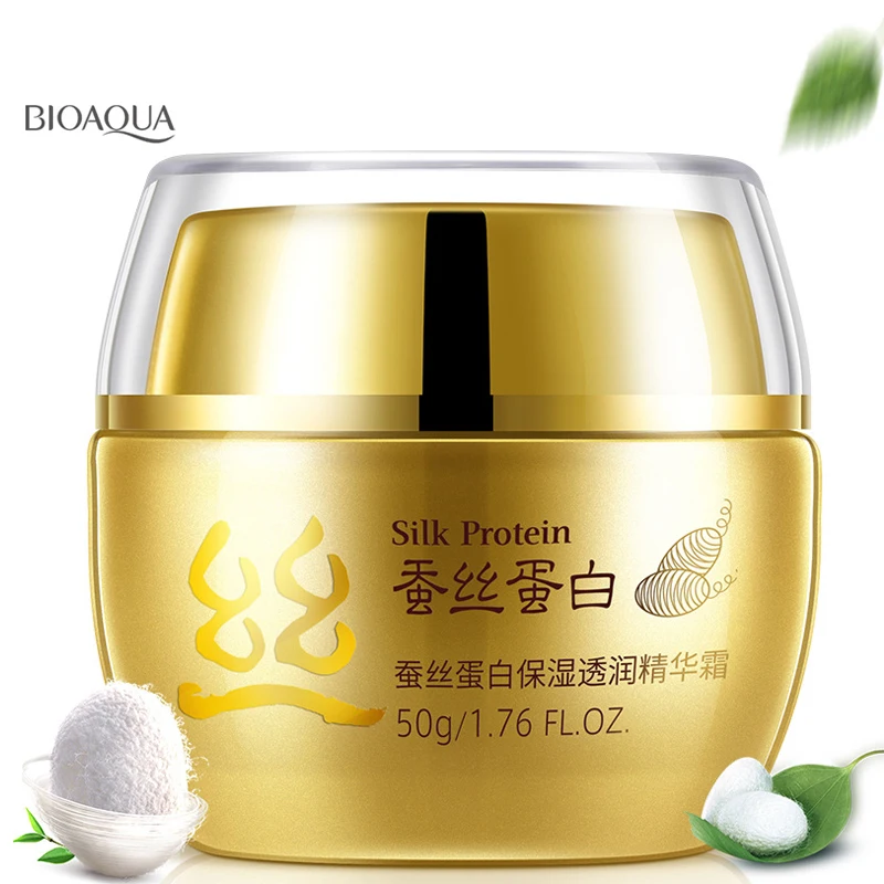 

BIOAQUA Brand Day Cream Korean Cosmetic Deep Moisturizing Face Cream Silk Protein Anti Wrinkle whitening Lift Esseence Skin Care