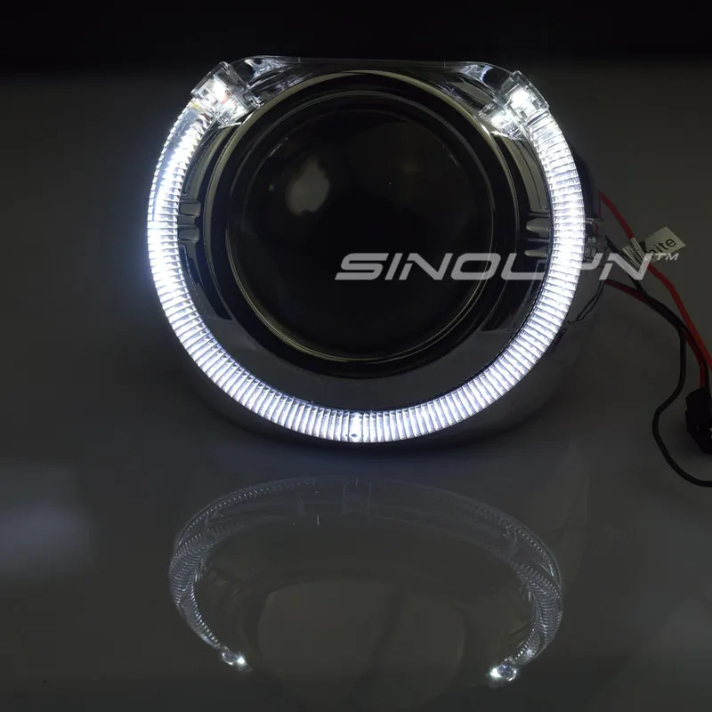 Sinolyn ангельские глазки H4 H7 объектив для проектора Bi xenon 3 0 линзы фар Светодиодный