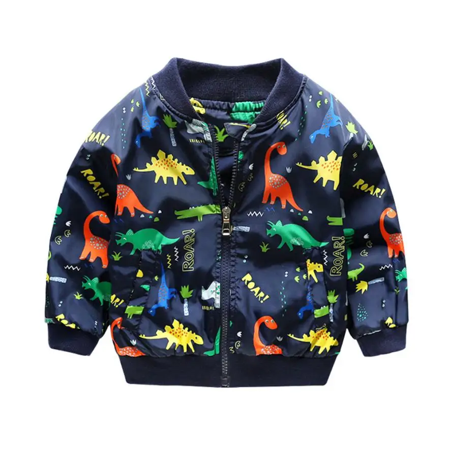 

2019 winter Autumn fashion Jacket Kids Cute Dinosaur Baby Outerwear Coat Boys Girls Kids Children Clothing