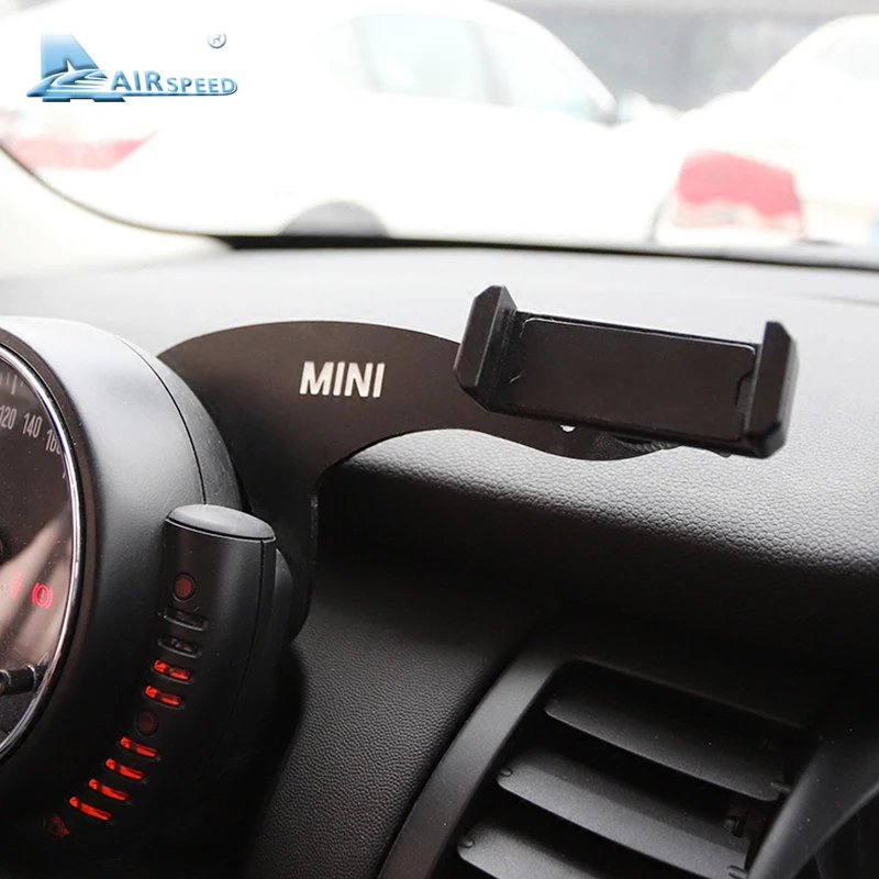 Airspeed MINI Bracket Car Mobile Phone Holder Auto Steering Wheel Rear Phone Mount for Mini Cooper R55 R56 Hatchback Accessories