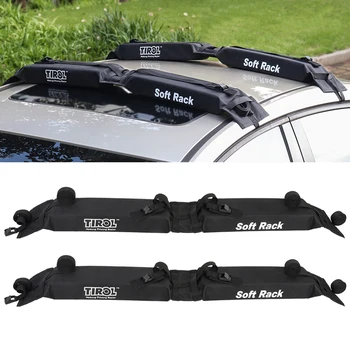

Universal Auto Soft Car Roof Rack Outdoor Rooftop Luggage Carry Load 60kg Baggage Easy Fit Removable 600D Oxford & PVC