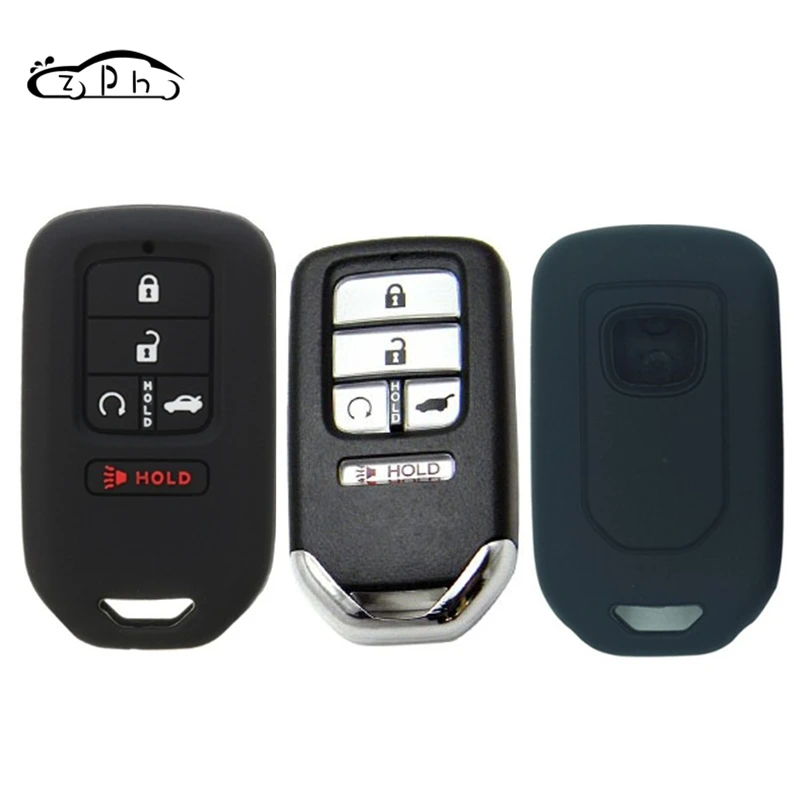 Durable 5-Buttons Silicone Key Fob Cover Case Shell For Honda Accord Civic Pilot