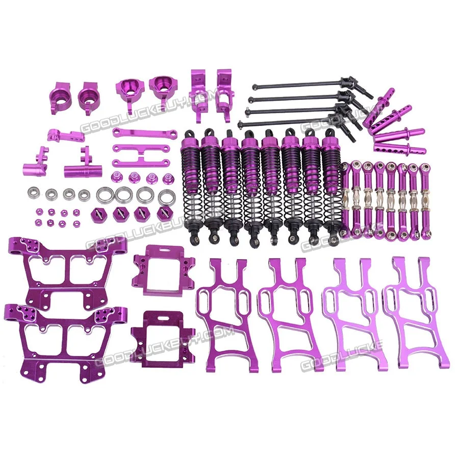 

Upgrade Parts Package For HSP RC 1/10 Off-Road Truck Purple Aluminum
