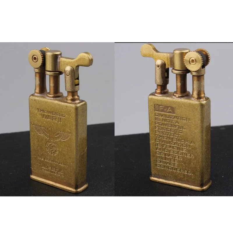  Retro Flame Metal Mini Lighters Kerosene Oil Lighter Grinding Wheel Refillable Cigarette Cigar gaso