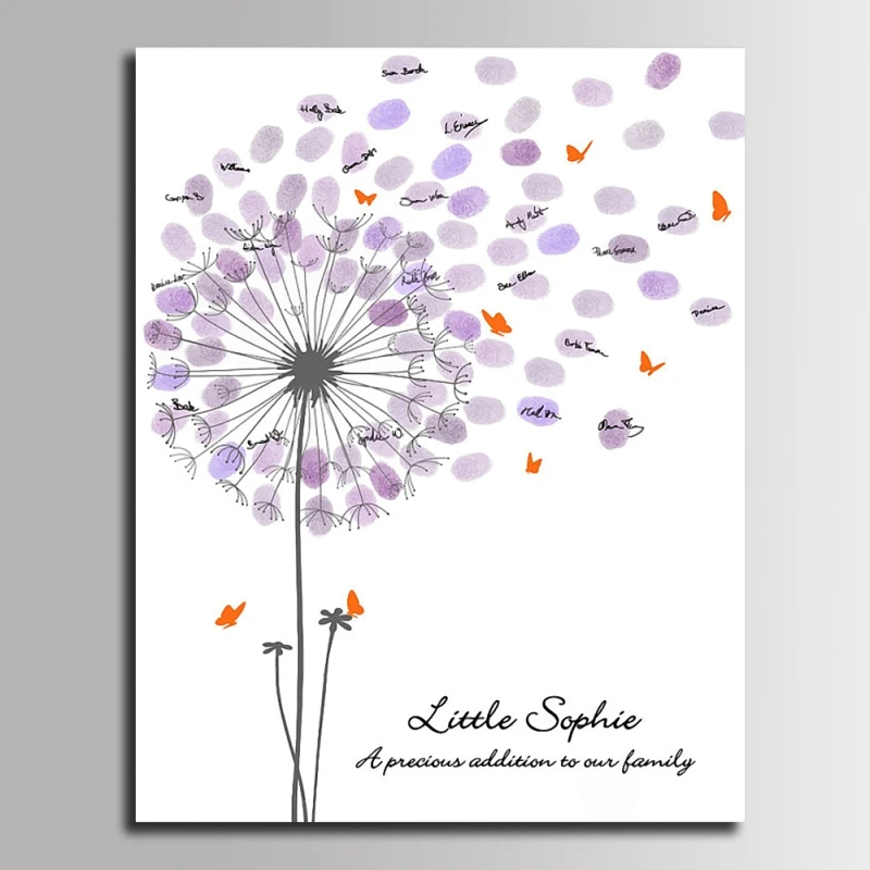 DIY Wedding Gift Fingerprint Thumb Signature Canvas