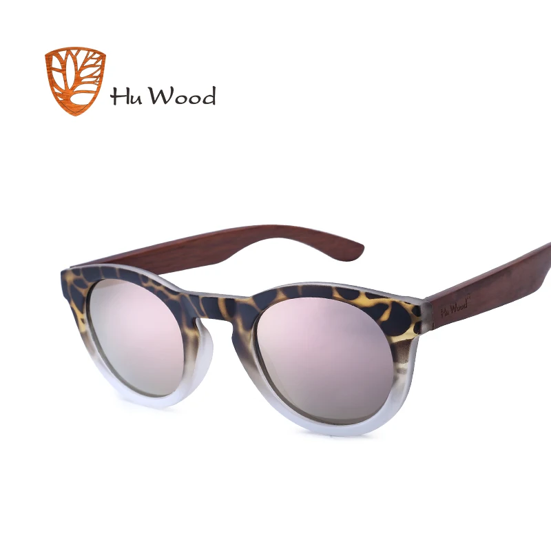 Hu Wood новые винтажные Круглые Солнцезащитные очки женские брендовые дизайнерские