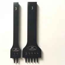 Round Hole Row Punching Black Porous Row Round Chopping Suture Punching Spacing Round Punching DIY Leather Carving Tool