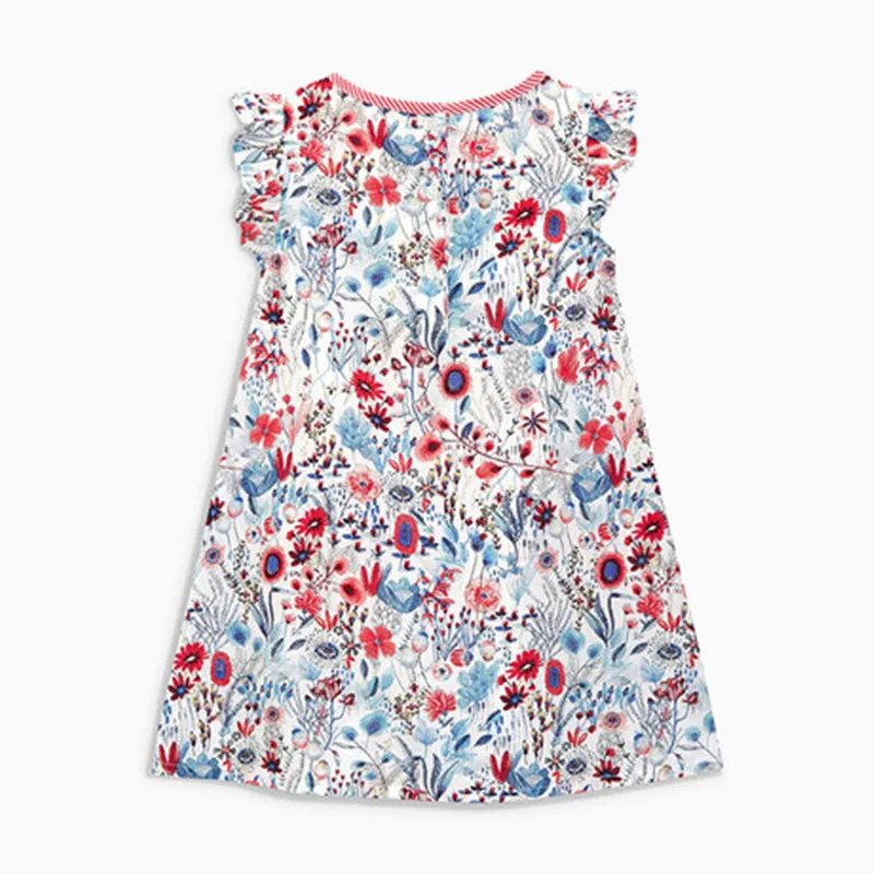 Г. Little maven/детский бренд; Новинка г.; летнее пляжное платье из чистого хлопка с цветочным принтом и карманами для маленьких девочек