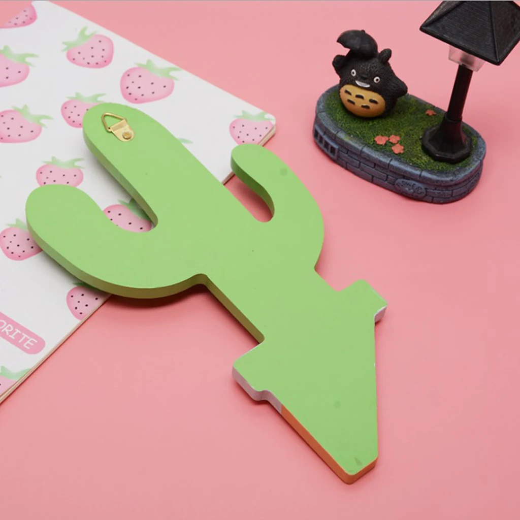 Green Cactus Wall/Door Bath Hook Clothes Coat Bag Towels Hanger Holder Office Hook Hanging Keys