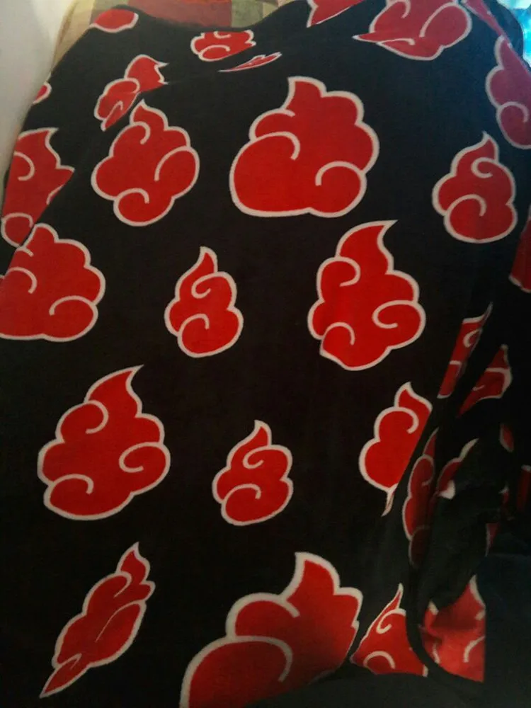 Anime Naruto Red Cloud Blanket Cosplay Props Akatsuki Flannel Sheet