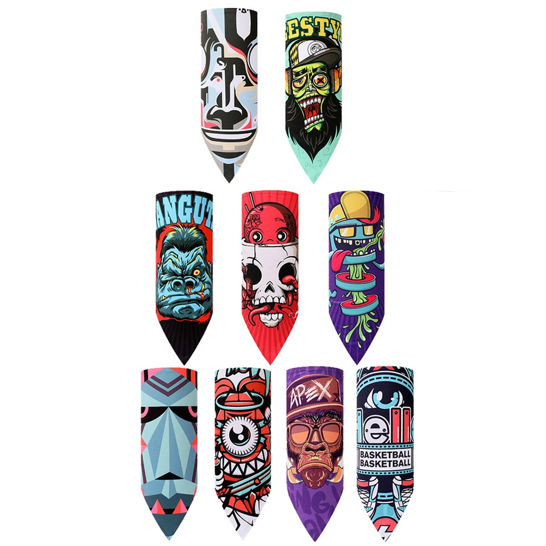 

Hot Bike Bicycle Triangle Sport Scarf Ice Fabric Riding Bike Scarves Triangle Sunscreen Mask Breathable Bandanas Face Mask
