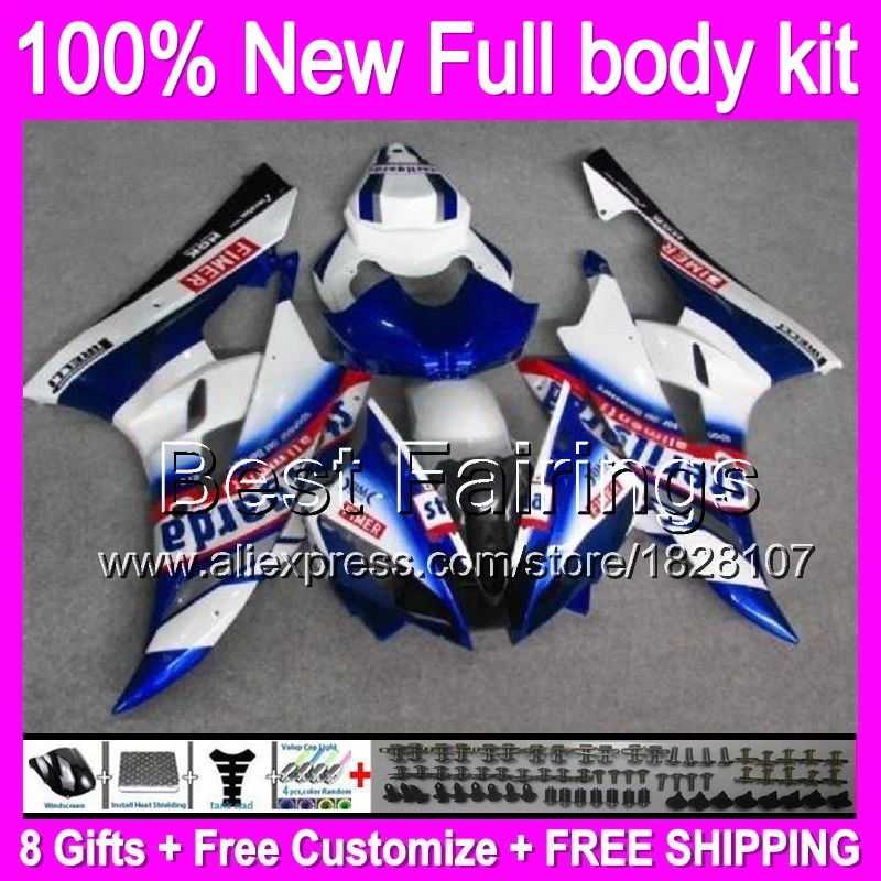 

Blue FIMER Fairing Body For YAMAHA YZFR6 2006 2007 YZF R 6 YZF R6 06-07 Blue white 1B101 YZF 600 YZF600 YZF-R6 06 07 +decal