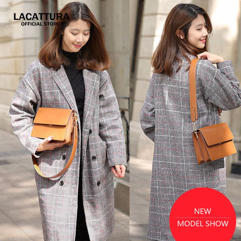 

LACATTURA 2018 NEW Shoulder Bag Wide Strap Retro Organ Small Square Bag Crossbody Bags for Women Messenger Bags A1386