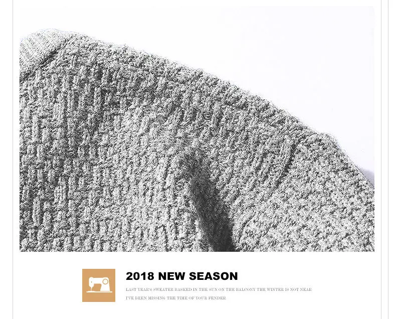 2019 Autumn False Two-piece Pullover Men Cotton Thicken Knitted Sweater Men Winter Simulation 2 Mens Sweaters Male Drop-shipping 22