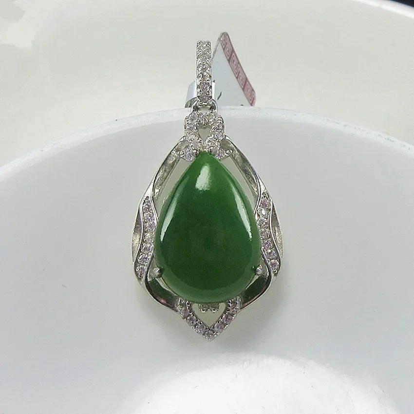

Fashion fine jewelry, women's natural hetian stone pendant, 925 pure silver wholesale/23