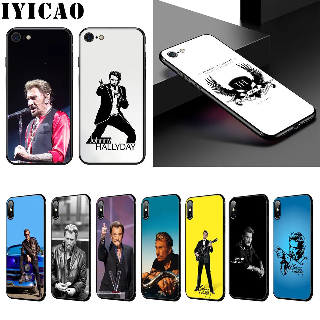 

Johnny Hallyday Soft Silicone Phone Case for iPhone 11 Pro Max XR X XS Max 6 6S 7 8 Plus 5 5S SE Case