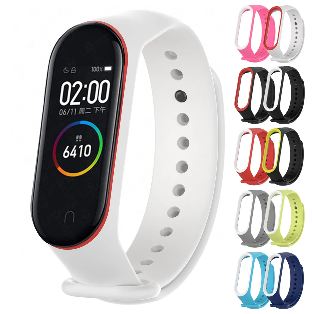 

Laforuta Sports Silicone Strap for Xiaomi Mi Band 4 Bracelet Wristband Miband 3 Replacement Wrist Strap for Mi Band3 4