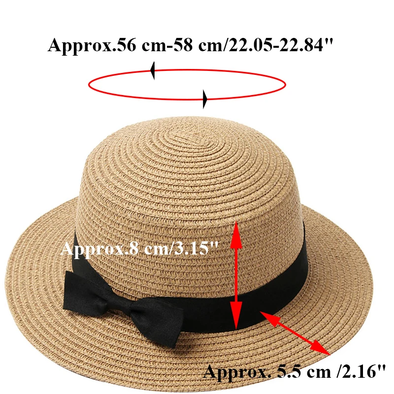 2019 المرأة قبعة صيفية قبعة قش للشاطئ بنما السيدات كاب المألوف اليدوية عارضة شقة حافة Bowknot قبعات للحماية من الشمس للنساء