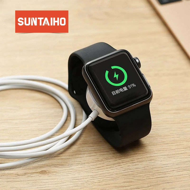 melhor Suntaiho Relógio 4 Carregador de Carregamento Sem Fio Para A Apple Adaptador de Cabo USB Magnetic Carregamento Sem Fio para eu assistir a Série 2 3 38 42mm